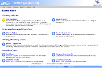 GEMS Type Exams Menu